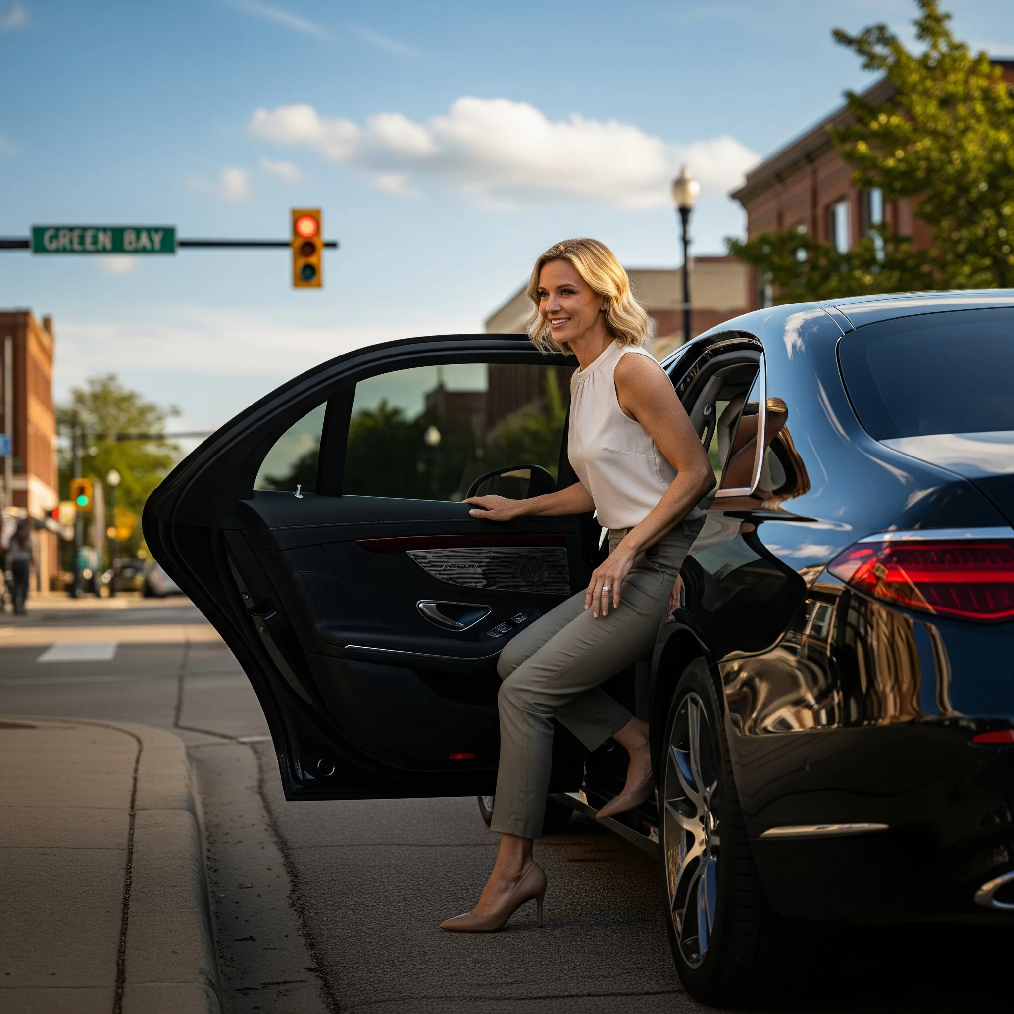 Black car service with professional chauffeurs for Green Bay travelers