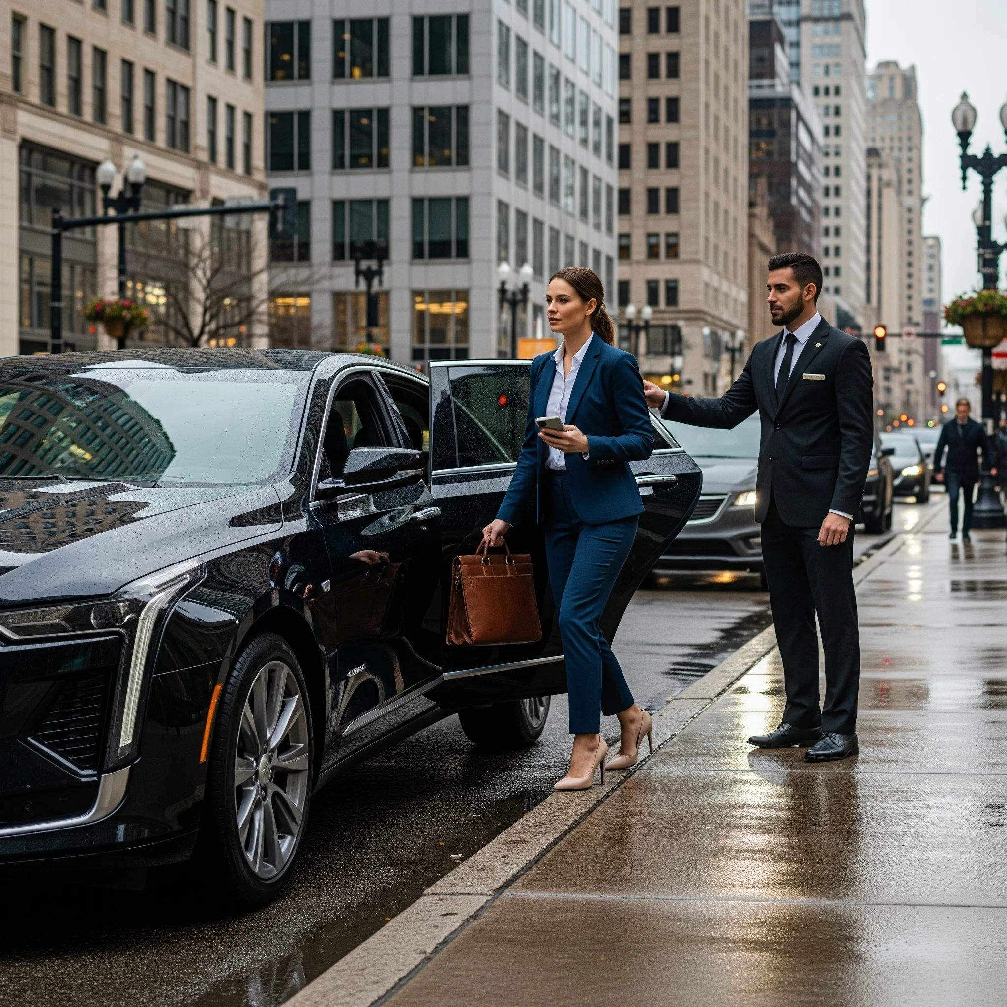 Executive car service near Milwaukee financial center
