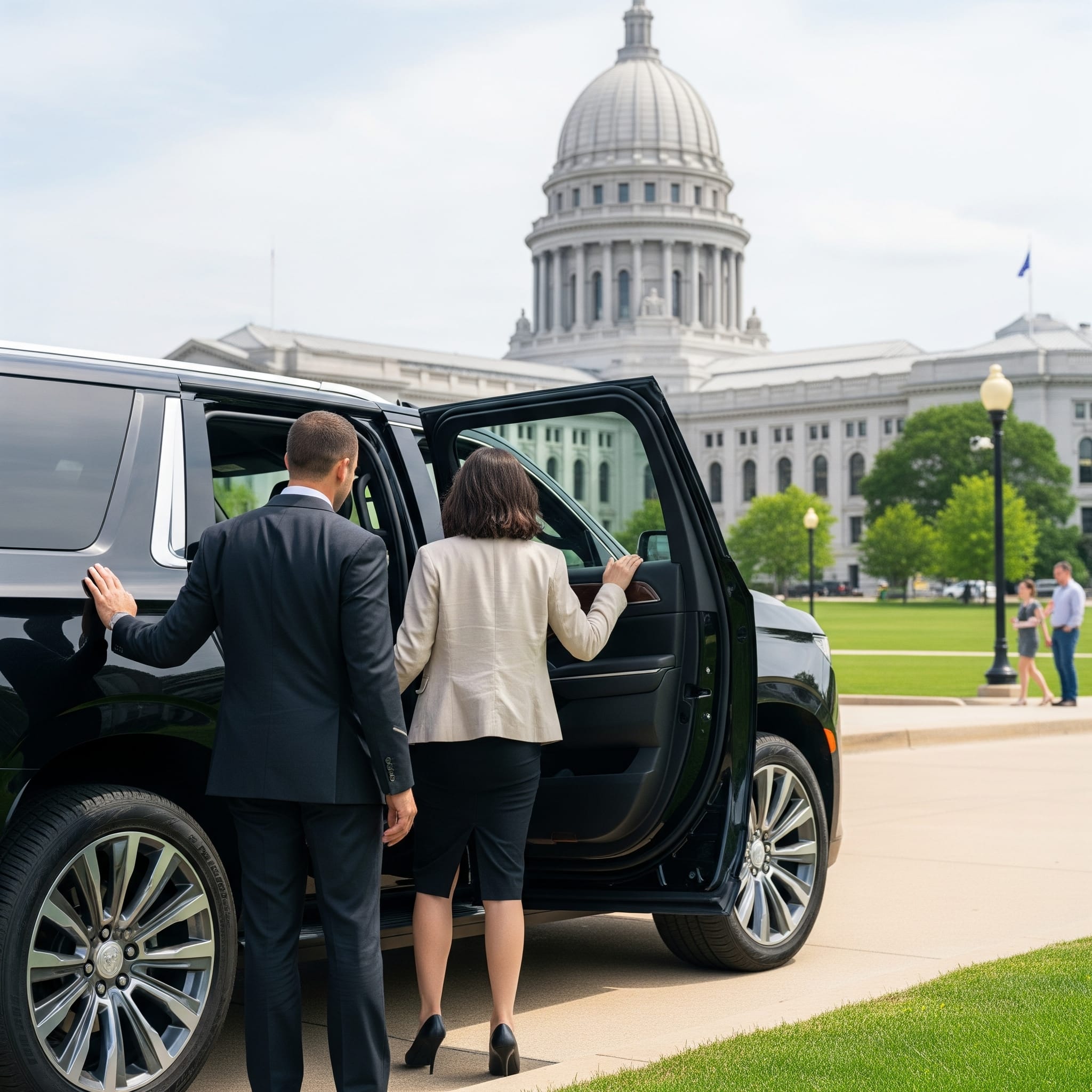Luxury limo service at Madison Capitol Square Luxury limo service at Madison Capitol Square