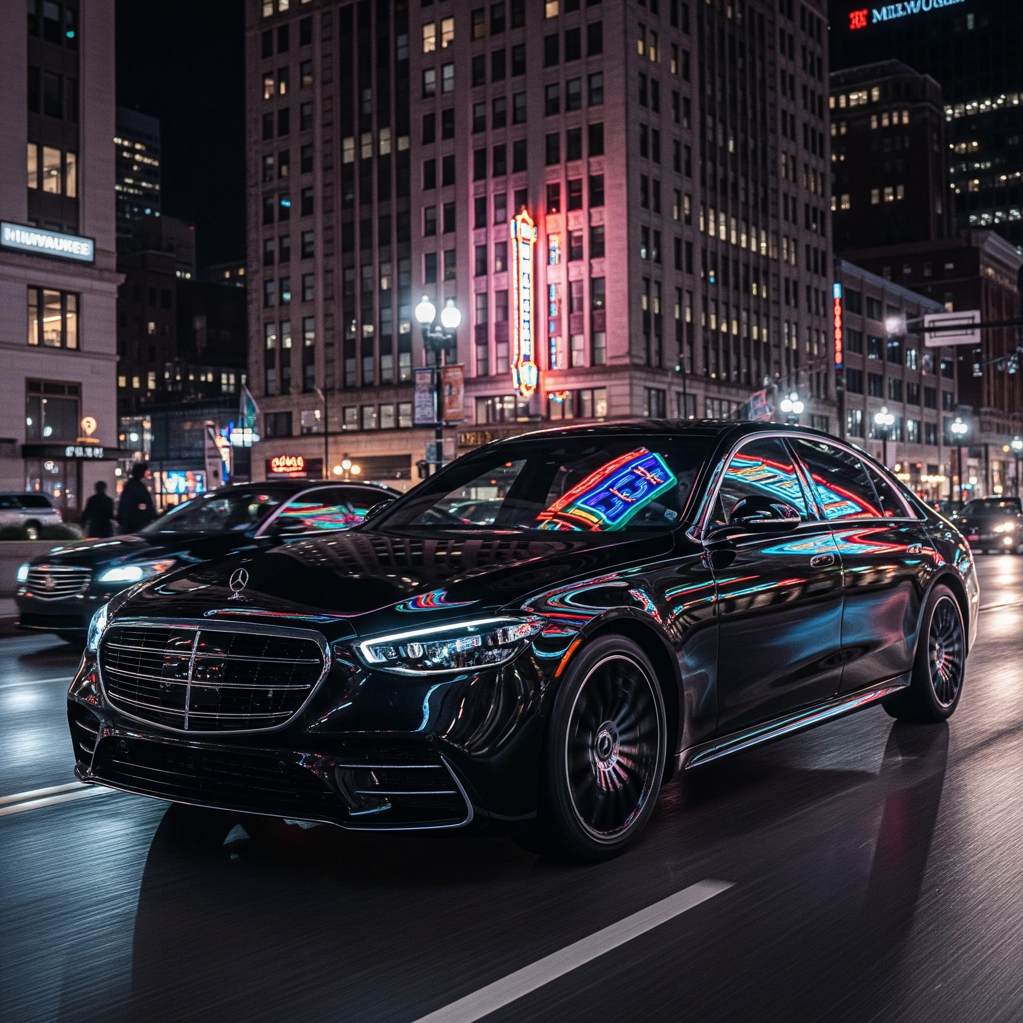 Luxury limo service in Milwaukee downtown business district Luxury limo service in Milwaukee downtown business district