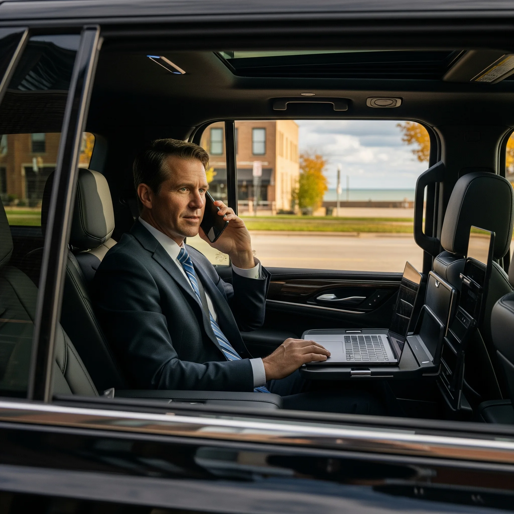 Private and executive car service in Kenosha city center
