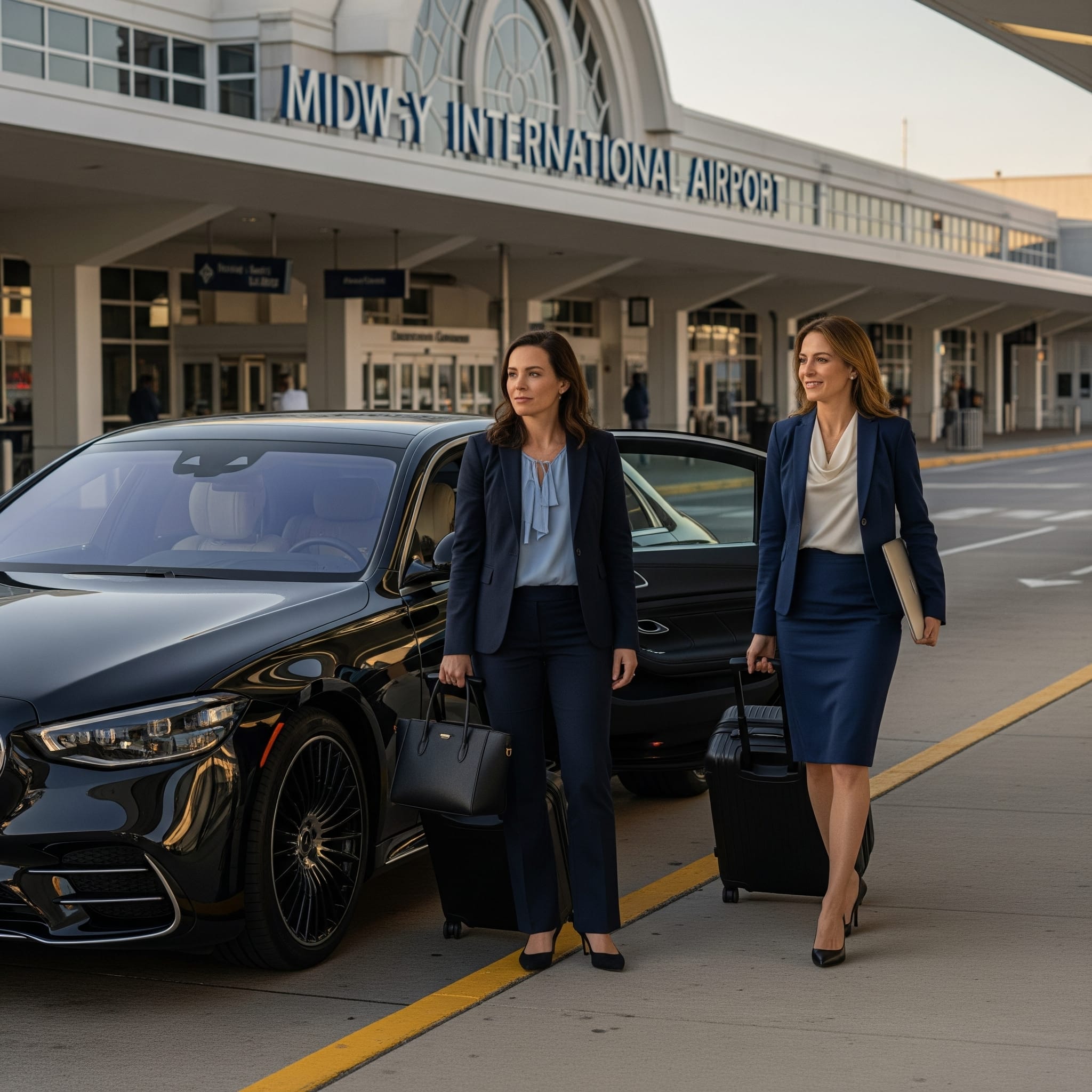 Private chauffeur pickup at Midway International Airport Private chauffeur pickup at Midway International Airport