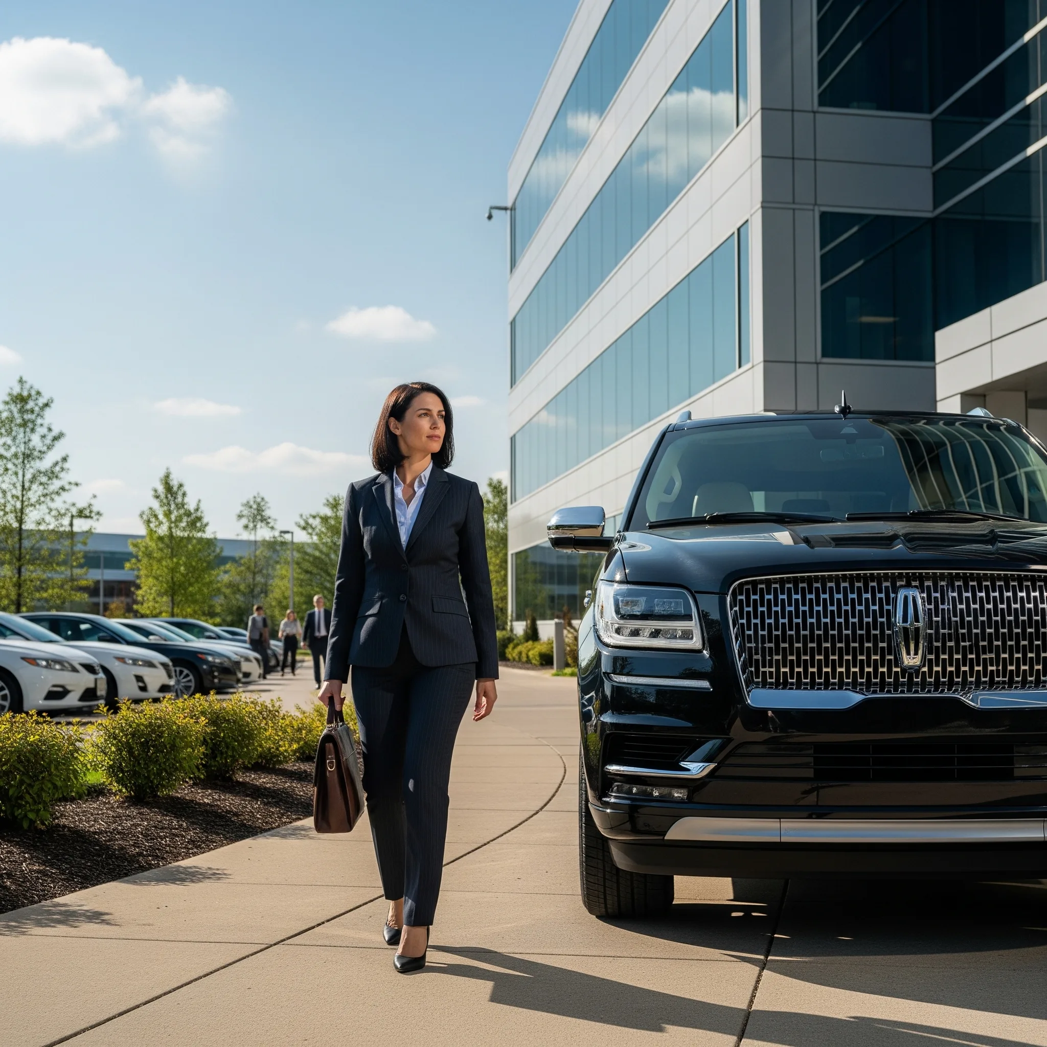 Professional chauffeur service in Green Bay business district