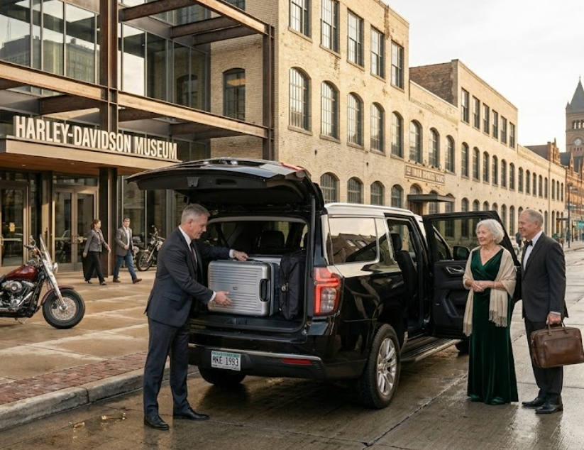 Black SUV Pickup from Harley Davidson Museum Black SUV Pickup from Harley Davidson MuseumBlack SUV Pickup from Harley Davidson Museum