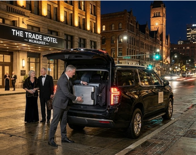 The Trade Hotel Airport pickup limo