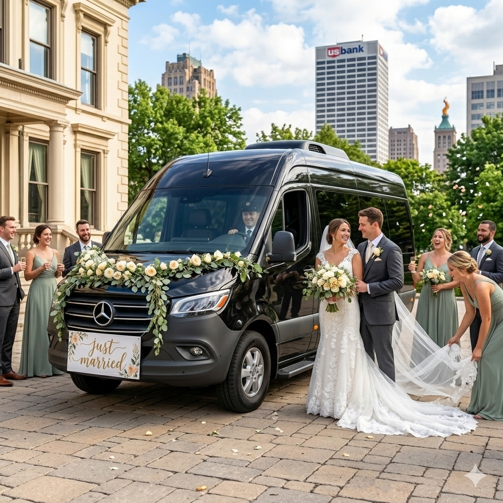 Sprinter Van Limo for Group Transportation and Wedding Events