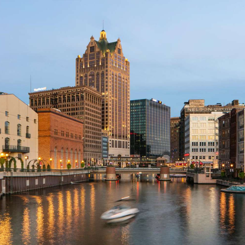 The Pfister Hotel in downtown Milwaukee, a regular pickup point for our chauffeur service The Pfister Hotel in downtown Milwaukee, a regular pickup point for our chauffeur service