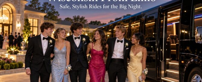 Wisconsin prom and homecoming transportation with a black Cadillac Escalade and Mercedes-Benz Sprinter for a formal school dance